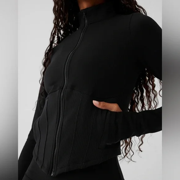ALO Yoga | Jackets & Coats | Nwot Airbrush Corset Full Zip